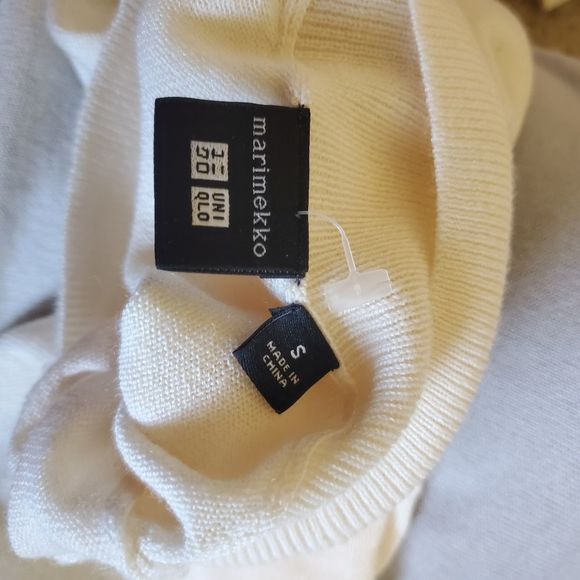 Uniqlo x marimekko wave abstract graphic wool long sleeves high neck Sweater - Picture 4 of 8